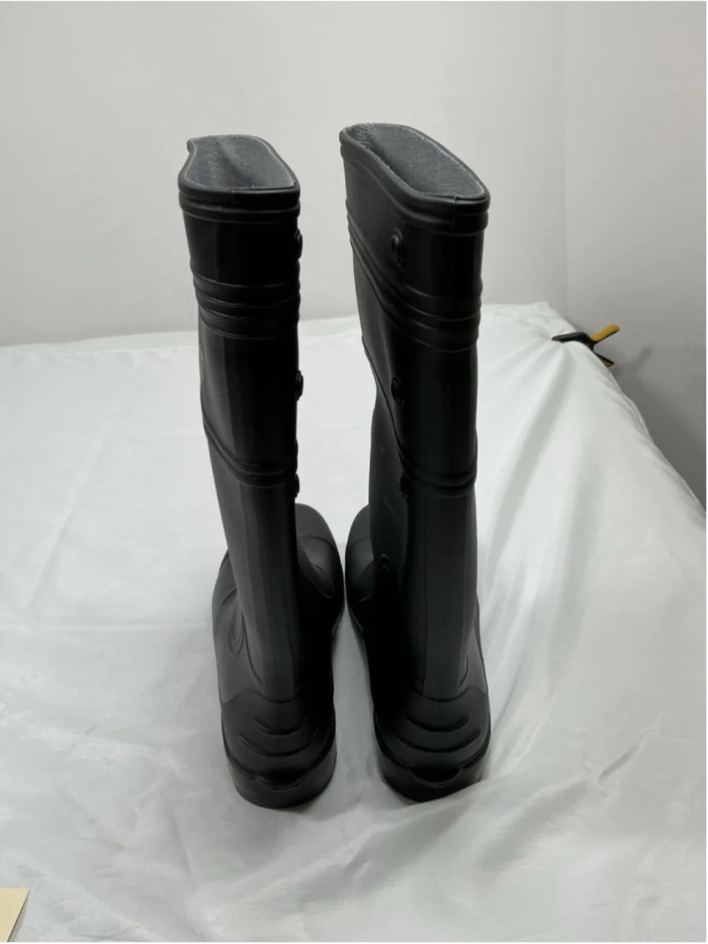Adult Unisex New Kprm Waterproof Rain boots Non Slip Men 8 Wom 9 Black Steel Toe